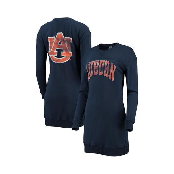 Women's Navy Auburn Tigers 2-Hit Sweatshirt Dress