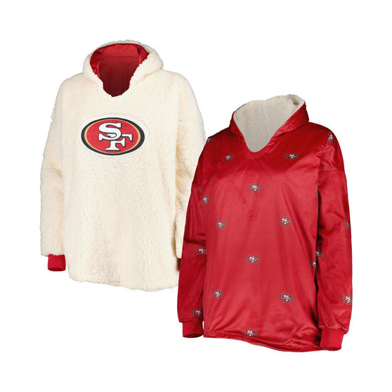 Women's San Francisco 49ers Repeat Print Reversible Hoodeez