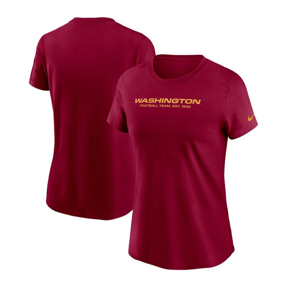 Women's Burgundy Washington Football Team Logo Essential T-shirt