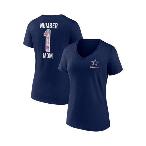 Women's Branded Navy Dallas Cowboys Mother's Day Team V-Neck T-shirt