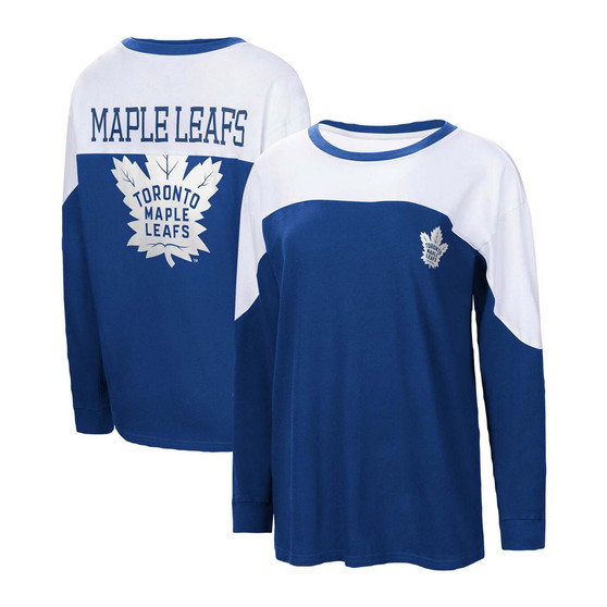 Women's Blue Toronto Maple Leafs Pop Fly Long Sleeve T-shirt