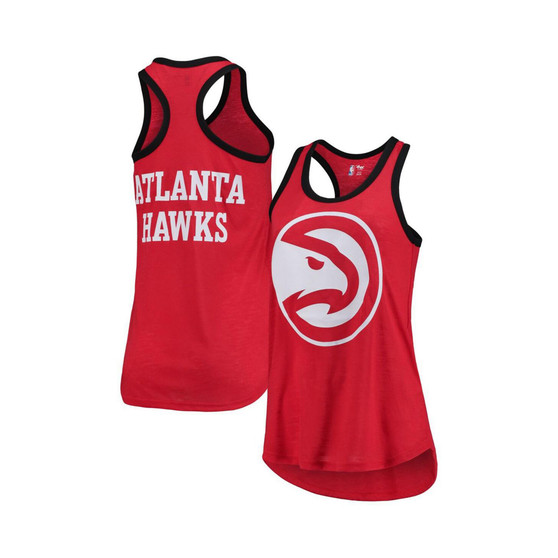 Women's Red Atlanta Hawks Showdown Scoop-Neck Racerback Tank Top