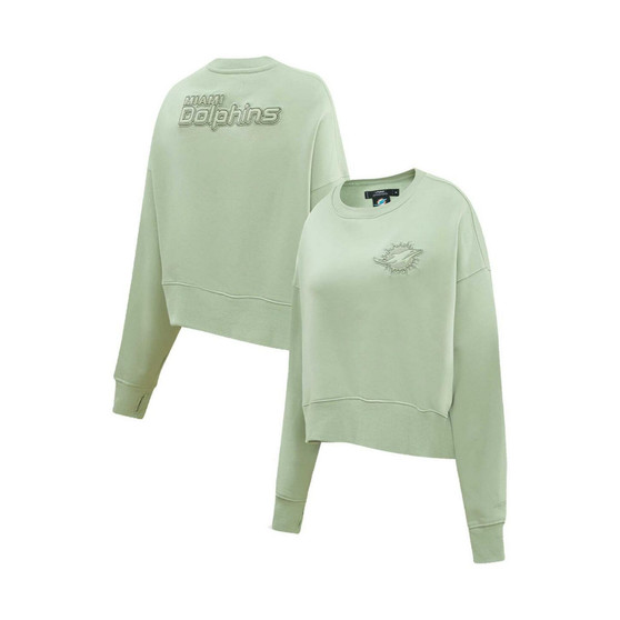 Women's Green Miami Dolphins Neutral Pullover Sweatshirt