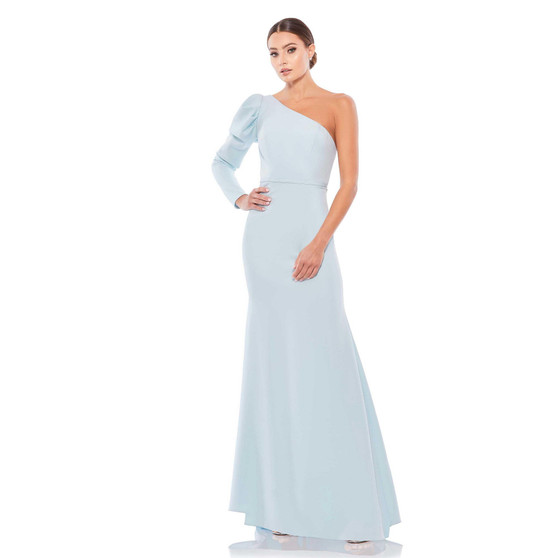 Women's Ieena One Shoulder Puff Sleeve Crepe Gown