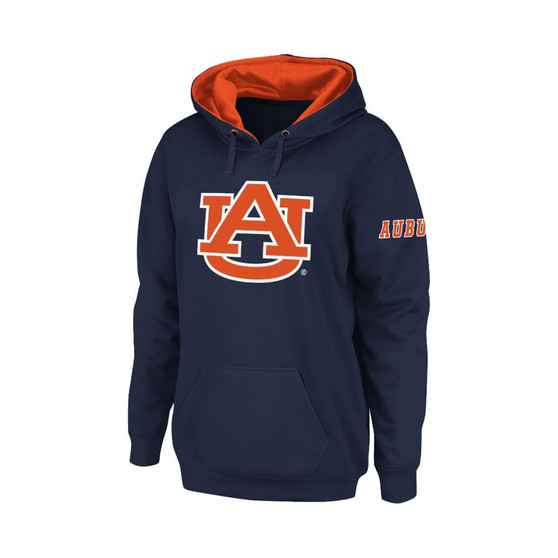 Women's Navy Auburn Tigers Big Logo Pullover Hoodie