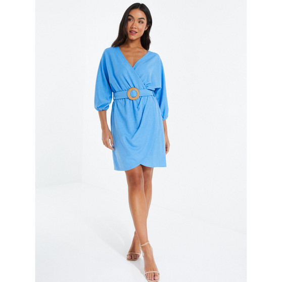 Women's Wrap Woven Buckle Dress