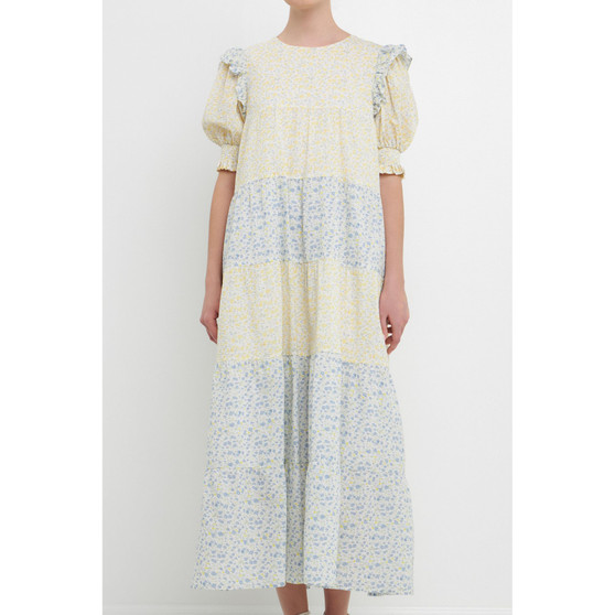 Women's Color Block Midi Dress