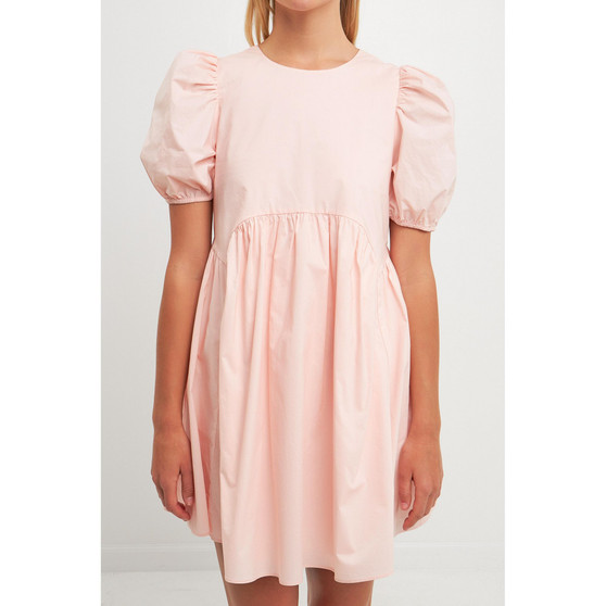 Women's Asymmetrical Baby doll Mini with Back Spaghetti Ties