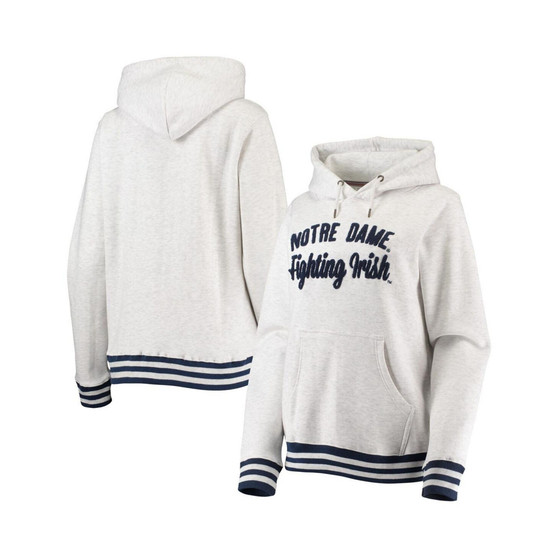 Women's Ash Notre Dame Fighting Irish Santa Cruz Chenille Pullover Hoodie