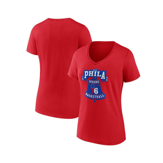 Women's Branded Red Philadelphia 76ers Hometown Collection T-shirt