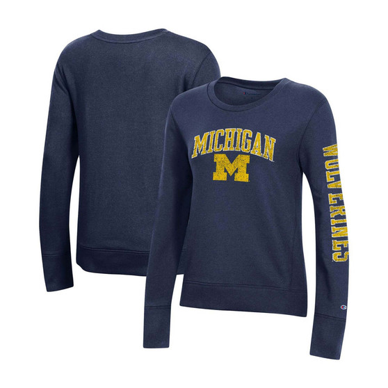Women's Navy Michigan Wolverines University 2.0 Fleece Sweatshirt