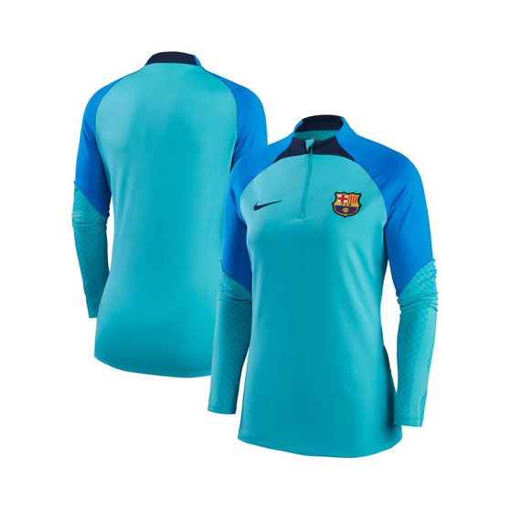 Women's Turquoise Barcelona Strike Drill Raglan Performance Quarter-Zip Top