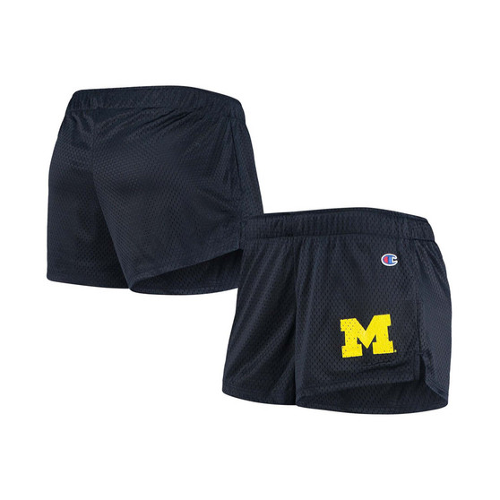 Women's Navy Michigan Wolverines Mesh Shorts