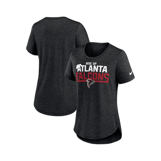 Women's Heather Black Atlanta Falcons Local Fashion Tri-Blend T-shirt