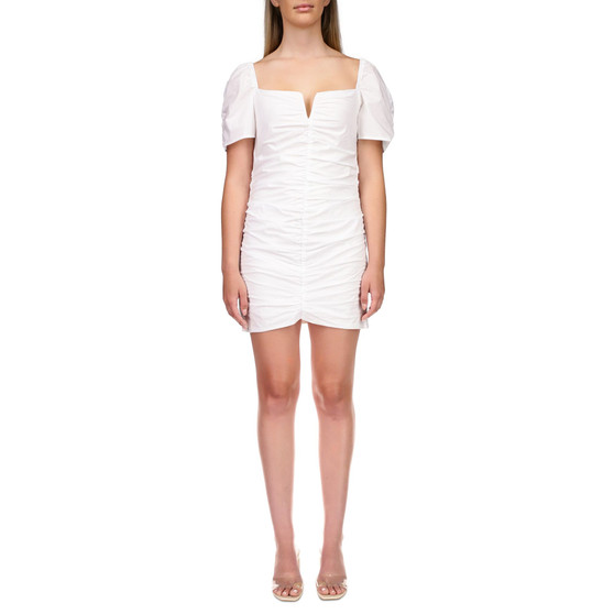 Women's Cotton Ruched Mini Dress