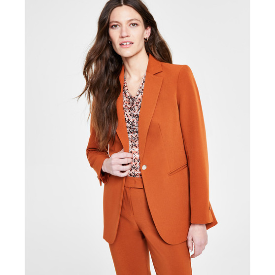 Women's Notched-Collar One-Button Blazer