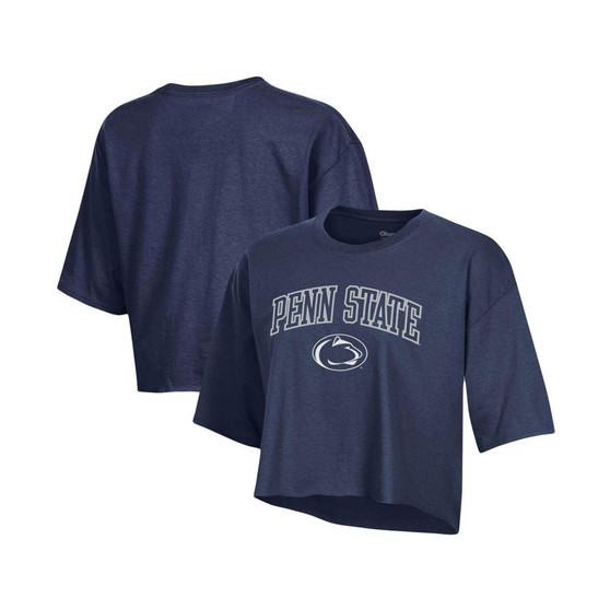 Women's Navy Penn State Nittany Lions Cropped Boyfriend T-shirt