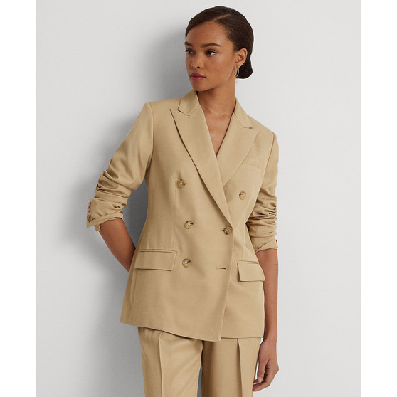 Women's Double-Breasted Twill Blazer