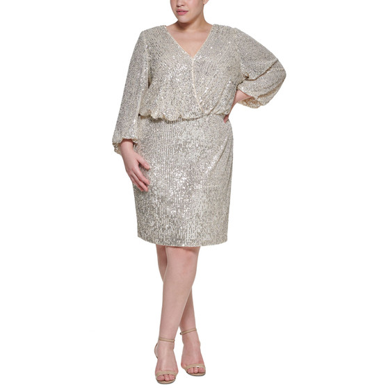 Plus Size Sequin Sheath Dress