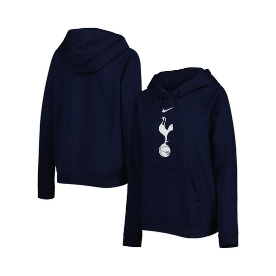 Women's Navy Tottenham Hotspur Varsity Raglan Tri-Blend Pullover Hoodie
