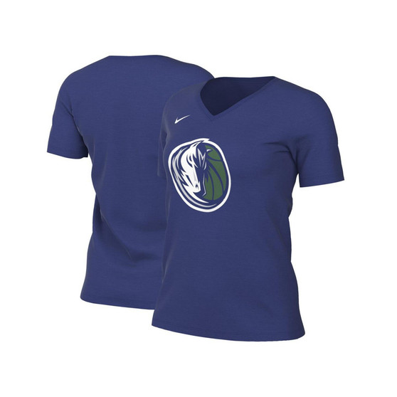 Women's Blue Dallas Mavericks 2022/23 City Edition Essential V-Neck T-shirt