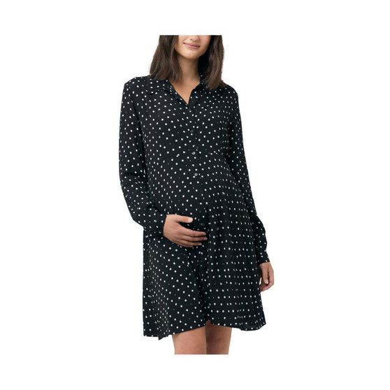 Maternity Fifi Shirt Dress  Black