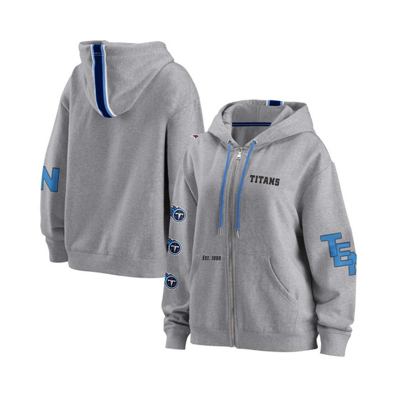 Women's Gray Tennessee Titans Full-Zip Hoodie