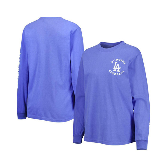 Women's Royal Los Angeles Dodgers Team Pigment Dye Long Sleeve T-shirt