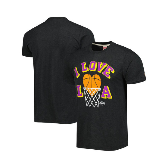 Men's and Women's Charcoal Los Angeles Lakers Hometown Hyper Local Tri-Blend T-shirt