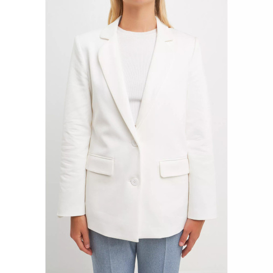 Women's Terry Round Collared Blazer