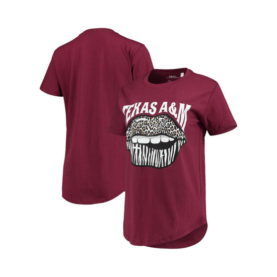 Women's Maroon Texas A&M Aggies Wild Lips Core T-shirt