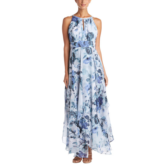 Pleated Metallic-Threaded Dress