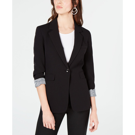 Women's One-Button Notch-Collar Blazer, Created for Macy's