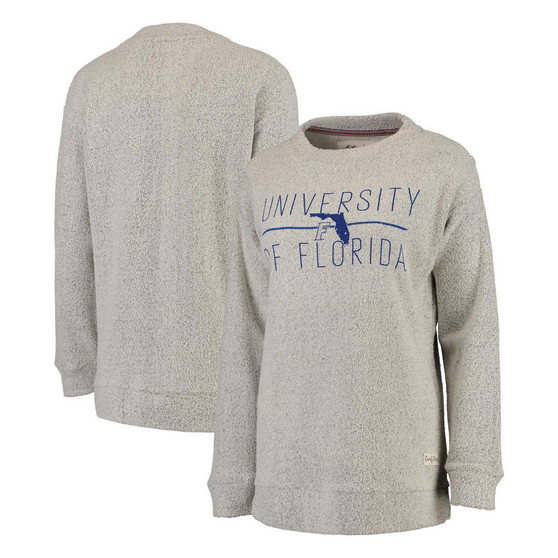 Women's Ash Florida Gators Comfy Terry Crew Sweatshirt