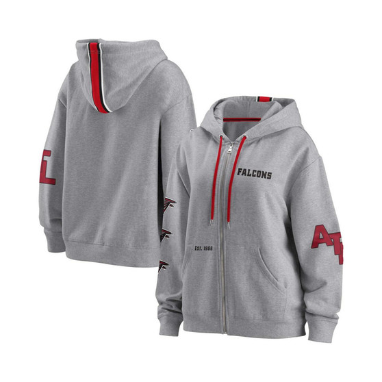 Women's Gray Atlanta Falcons Full-Zip Hoodie