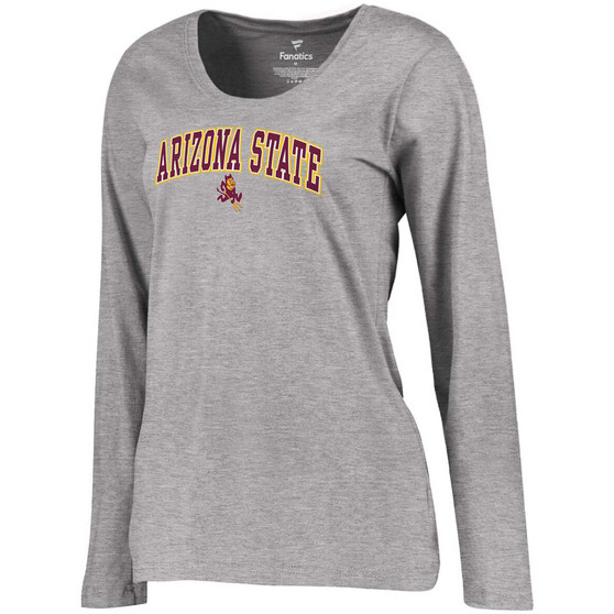 Women's Heathered Gray Arizona State Sun Devils Campus Long Sleeve T-shirt