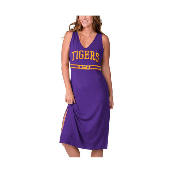 Women's Purple LSU Tigers Training V-Neck Maxi Dress