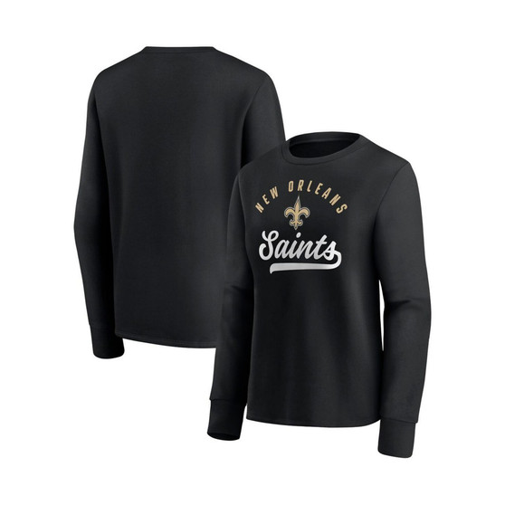 Women's Branded Black New Orleans Saints Ultimate Style Pullover Sweatshirt