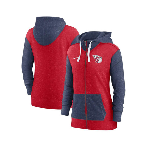 Women's Red Cleveland Guardians Full-Zip Hoodie
