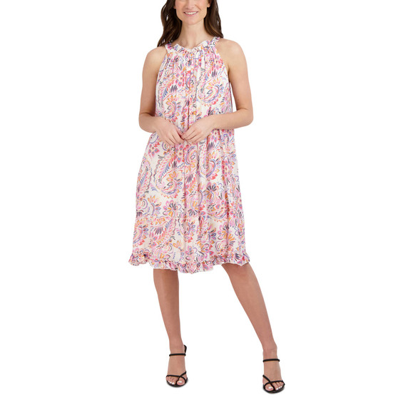 Women's Flounce-Hem Halter Dress