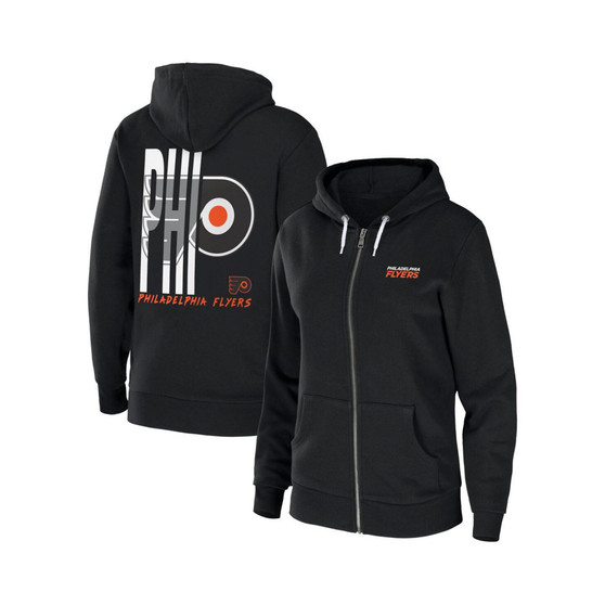 Women's Black Philadelphia Flyers Sponge Fleece Full-Zip Hoodie
