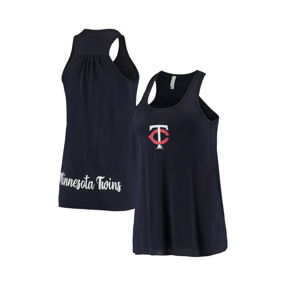 Women's Navy Minnesota Twins Front and Back Tank Top