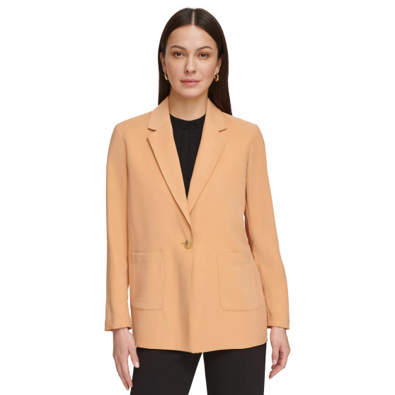 Women's One-Button Notched-Collar Blazer