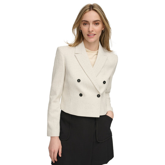 Women's Double-Breasted Tweed Blazer