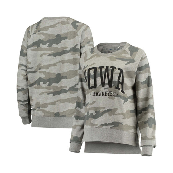 Women's Camo Iowa Hawkeyes Stockbridge Pullover Sweatshirt