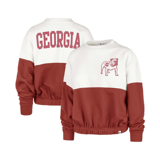 Women's White Georgia Bulldogs Take Two Bonita Pullover Sweatshirt