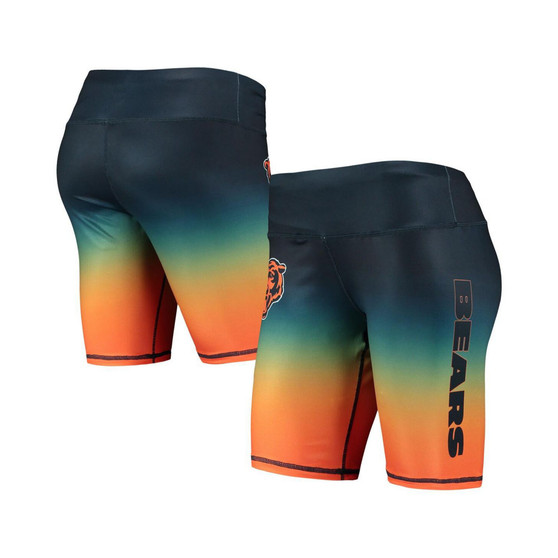 Women's Navy Chicago Bears Gradient Biker Shorts