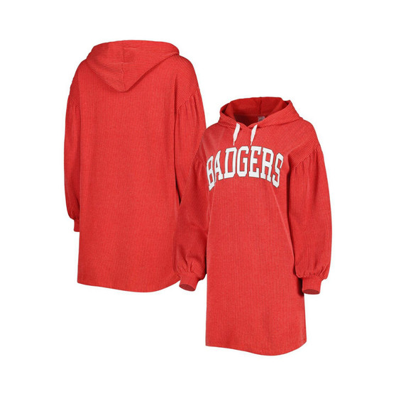 Women's Red Wisconsin Badgers Game Winner Vintage-Like Wash Tri-Blend Dress