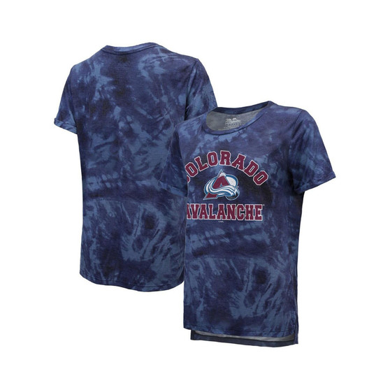Women's Threads Navy Colorado Avalanche Boyfriend Tie-Dye T-shirt