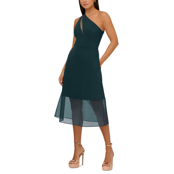 Women's One-Shoulder Crepe Knit Dress